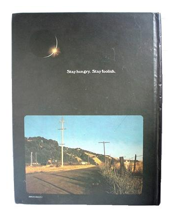 The Whole Earth Catalog という本の裏表紙